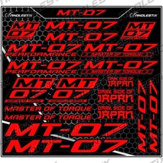 비닐 오토바이 스티커 엠블럼 탱크 데칼, 1개, 7. Red