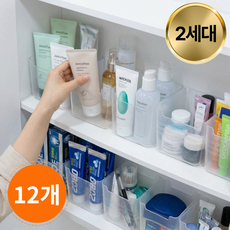 온메이드 2세대 다용도 수납 욕실 정리함, 12개, 반투명