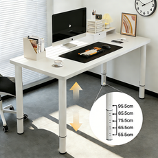 Unihome E0급 높이조절 튼튼한 사무용 컴퓨터 책상, 화이트