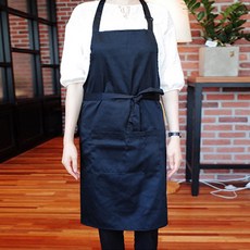 쉬라즈 바리스타 가슴앞치마 (블랙) 카페 주방 공방 다용도, 단품, 1개