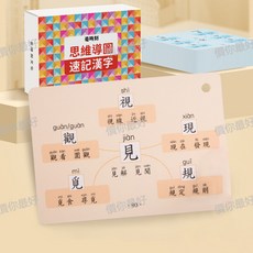 繁體字兒童語文思維導圖識字卡速記漢字小學認字卡中文幼兒啟懞, 思維導圖-學繁體字-175頁