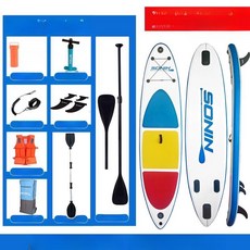 청이상회 성인용 접이식 SUP 에어보드 낚시 보드 서핑, 1개, 올인원 듀얼용 듀얼용 화이트 2개 + 구명조끼