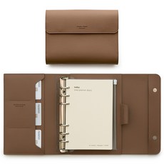 퍼니메이드 가죽 만년형 타임플래너 다이어리 + 속지 세트, 머드베이지, 1세트