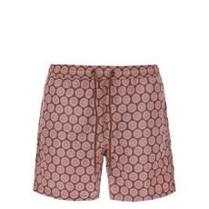 4FF 플로럴 프린트 스윔 쇼츠, 핑크계열+브라운계열