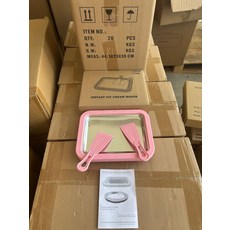 新款炒酸奶機家用小型冰淇淋機兒童自制diy高顏值炒冰盤304炒冰機, 粉色【食品級鋁合金】小尺寸