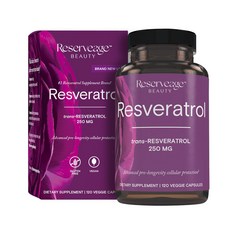 Reserveage白藜蘆醇250mg素食膠囊, 1個, 120入