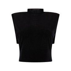 막스마라 하이 넥 민소매 탑