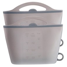 2PCS 전자레인지 살균기 백 1000ml 실리콘 스팀 손잡이가 달린 걸이식 누수 방지