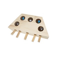 애구애구 원목 움직이는 고양이 장난감 캣펀치, 1개, 냥펀치 원목장난감 대형