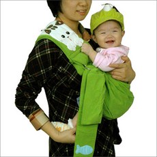 타마시로 핸드메이드 고양이 캐릭터 슬링 / 아기띠 / 포대기 / 처네, 파랑