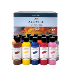 대용량 아크릴물감세트 12색 24색 세트, 12색(A타입), 100ml