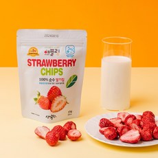 애플링 동결건조 딸기칩 (아기간식 무첨가 무설탕 국내산100% 다이어트), 15g, 16개