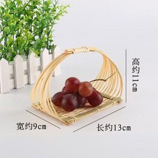 竹編籃子 手工編織迷你點綴籃, 迷你小竹筏, 1個