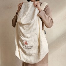돗투돗 코지 허그 모달 아기띠워머 블랭킷 유모차 담요, 베이비바니(아이보리)