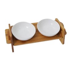 강아지 3단조절 식기 2구 1P 고양이 밥그릇 물그릇 dhy*943yP