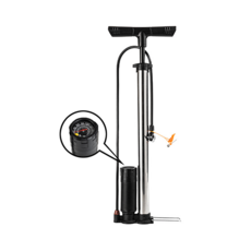 리빙노크 고압 알루미늄 스탠딩 게이지 에어펌프 + 에어 손펌프, 실버, 1개