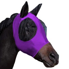 귀가 달린 HUAME 말 플라이 마스크 통기성에 자외선 차단 기능이 있는 편안한 신축성 원단(핑크 미디엄(13 2 15 핸드호스용), rple, 1 Large (For 13 2 15 2 hand ho