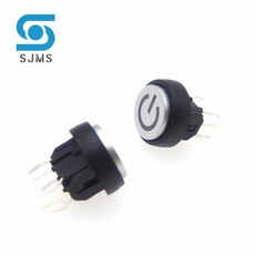 PB 푸시 단추 스위치 LED 라이트 전원 기호 순간 래칭 컴퓨터 케이스 6610mm, 01 Blue LIght