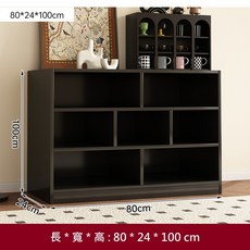 80*24*100cm 置物櫃, 七格置物櫃-黑色