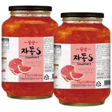 꽃샘 자몽차S 2kg x 2개 / 차음료 액상 과일청, 1개