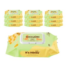 코코와보리 잇츠 허니 프렌즈 도톰 엠보 저자극 반려동물 물티슈 80개입 10개