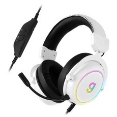 지클릭커 가상 7.1 노이즈 캔슬링 RGB 게이밍 헤드셋, U3100, 화이트