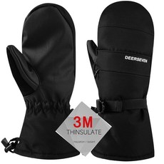 겨울 스키 장갑 남성 및 여성용 스노우 웜 단열 방수 방풍 추운 날씨 스노우보드용 지퍼 포켓 포함 화이트. 스몰