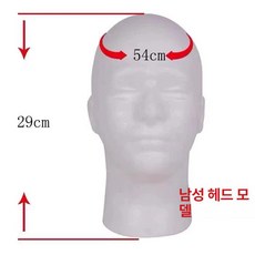 두상 가발걸이 거치대 모자걸이 진열대 가발보관 탁상용, 1개, 화이트 남성 헤드 모델