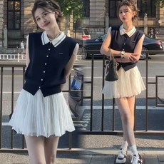여름 여성투피스 여성세트 조끼 + 스커트 미니스커트 자켓 ZBW26022657 70