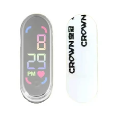 맞춤형 스티커가 있는 자동차 디지털 시계 미니 전자 LCD 백라이트 액세서리, 01 CN, 10 G