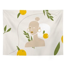 감성 인테리어 패브릭 벽부착 포스터, 베이지