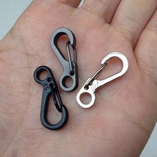 캠핑 야전 텐트 타프 로프 연결 카라비너 고리 블랙, 단품