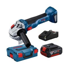 보쉬 GWS18V-7 충전 100mm 그라인더 18V 5.0Ah 배터리 1개 세트, 본품 + 배터리1개