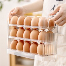 FOBIELLA 자동 폴딩 계란트레이, 30구 계란트레이(투명), 1개