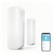 WiFi 도어센서 창문감지기 스마트 접촉센서 무선 마그네틱 도어오픈 감지기 알렉사 구글 어시스턴트 호환 1팩, 단일 1팩