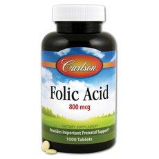 Carlson 葉酸膳食補充錠 800mcg, 1罐, 1000顆