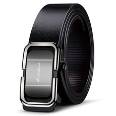 馬莎蘭緹 男士自動扣皮帶 商務休閒褲帶 百搭無牙內穿褲腰帶