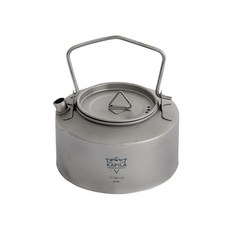 KAPILA 접이식 손잡이가 달린 800ml 티타늄 주전자 초경량 캠핑 주전자 캠프 차 커피 포트 대형 야외 하이킹 주전자 냄비 휴대용 캠핑 차 주전자, KAPILA 접이식 손잡이가 달린 800ml 티타늄 주, 1개