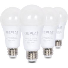 PLAD 4팩 3방향 전구 30개 100W 교체용 LED 주광 5000K 3710W A19 E26 베이스 스콘스 플로어 램프 테이블 램프용, 4 Pack