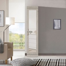 솜씨방 심플 친환경 E0 400 거울틈새옷장(이단봉형) 낮은 신혼부부 원룸, 워시