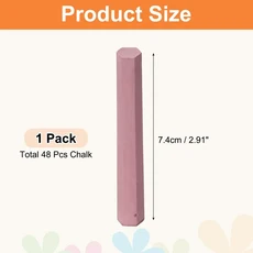 48/96개입 칠판 분필 무진분필 소형 대량 컬러 얇은 분필 칠판용 교실 사무용품 12색, 20 Brown 48Pcs