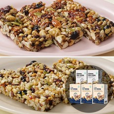 [단독구성] 김규흔 한과 아침식사대용 견과류바 27개입 (너츠 영양바 5개입 X 3박스 / 영양 강정바 6개입 X 2박스), 1세트, 555g