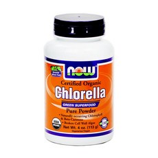 NOW Foods 小球藻素食粉, 113克, 1個