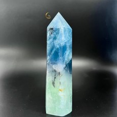 мσσи_нασ ᙏ̤̫͚ 紅21藍螢石綠螢石帶彩虹光方塊體，藍綠螢石柱藍青綠色帶天然共生，獨特能量擺件, 1個