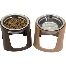푸드볼강화 스테인리스 스틸 볼중력 공급기 및 급수기 브라운, Large Gray