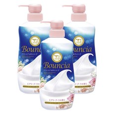COW STYLE 牛乳石鹼Bouncia美肌滋潤沐浴乳 愉悅花香, 3個, 480ml