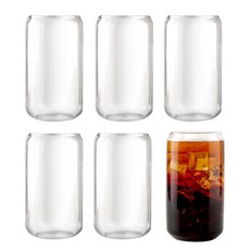 비어캔 유리컵 400ml 6개입 세트 맥주컵 캔컵 글라스 맥주캔, 6개
