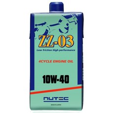NUTEC New ZZ-03 10W-40 引擎機油 V.3 低摩擦高效能 四行程引擎, 1個, 所有燃料類型