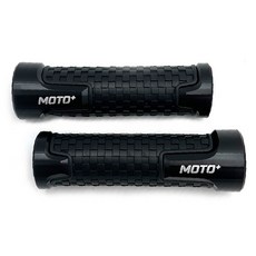 SLO 機車防滑握把 124MM 機車手把 防滑 把手 開孔手把 油門手把 手把改裝 改裝手把 握把 車把, 黑色, 1套