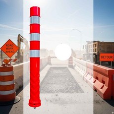 볼트이동식 차선규제봉 교통사고예방 차선유도 도로안전용품 야간시인성우수 분리대커버 학교교차로, H750X80파이(매립형)